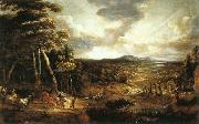 UDEN, Lucas van Landscape with the Flight into Egypt  wt oil painting artist